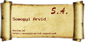 Somogyi Arvid névjegykártya